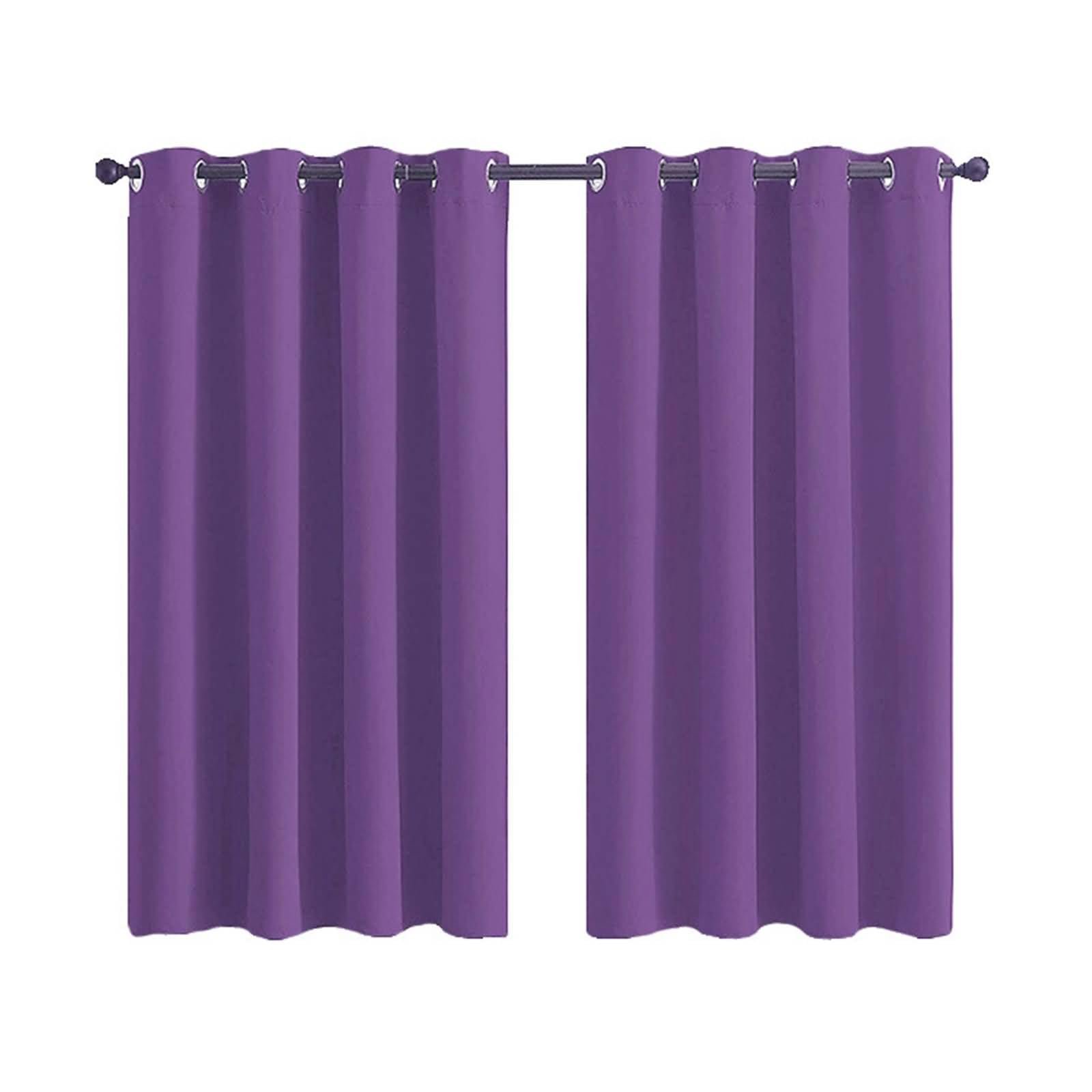 Rideau assombrissant en polyester violet pour chambre adulte