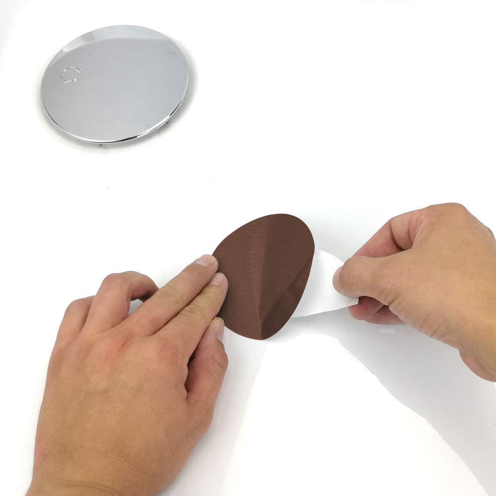 AnTina TAPES Adesivo marrone antiscivolo come cuscinetti per doccia e vasca da bagno, adesivo certificato, antiscivolo e autoadesivo, come tappetino da bagno (10 pezzi, 9 cm (diametro), marrone)