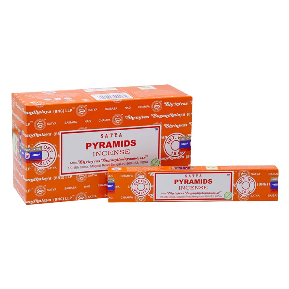 VIE Satya Incense Sticks, 12 Packs x 15g, Pyramids