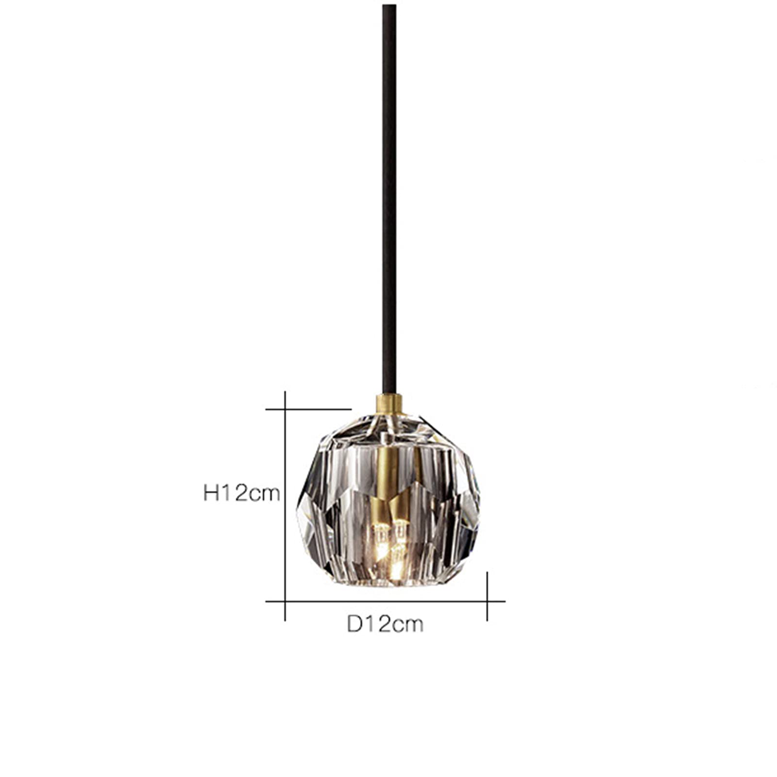Lampada a Sospensione,Lampadari LED Lampadario semplice e moderno in ferro battuto Lampadario a testa singola Nordic Creativo Lusso Scala per la casa Studio Comodino Latte Negozio di tè Caff