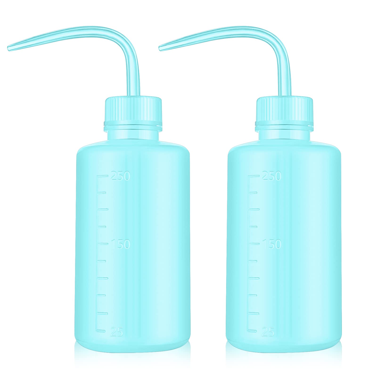 Bottiglie di lavaggio – 2 bottiglie di sicurezza da 250 ml, bottiglia di plastica economica, etichetta medica, sapone verde pulizia bottiglia di lavaggio bianco (rosa