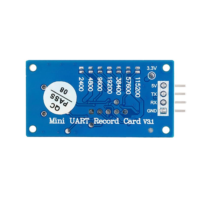 Mini Serial Data Logger with SD Card Holder, TXT Format Data Recording and Storage Module