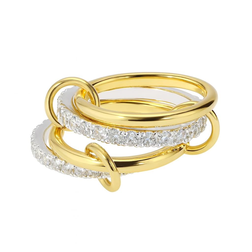 Ring 18krt witgoud briljant saffier / aquamarijn | Excellent Jewelry