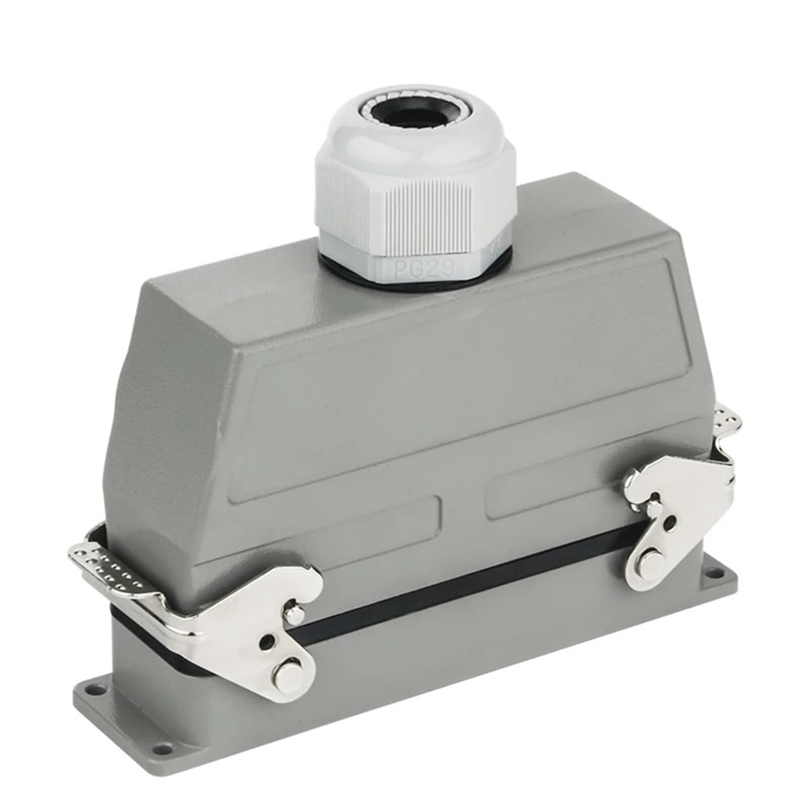 Conector industrial rectangular blanco HDC-HE-032 con tornillo de una sola vía 6