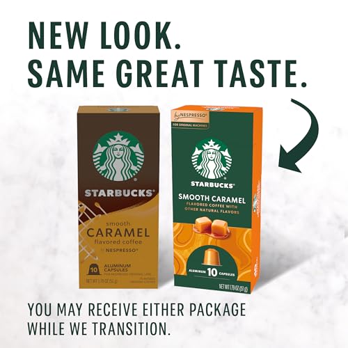 Image of Starbucks by Nespresso Original Line Caramel Flavored Coffee, Espresso Pods, (Pack of 10)