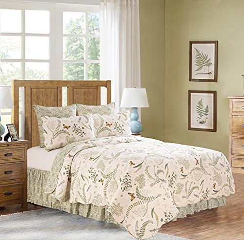 C&F Home Althea Butterflies Full/Queen Quilt 100% Cotton Lightweight...