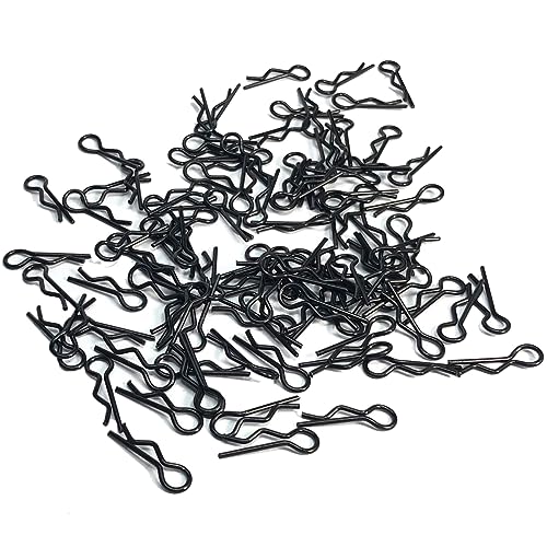 100 Stück Schwarze Universal RC Auto Karosserie Pin R-Typ Clips...