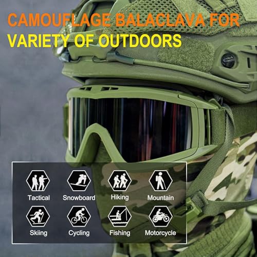 Image of Camo Balaclava Face Mask for Man and Women-Hunting，Skiing，Motorcycle Windproof，UV Protection&Military Training
