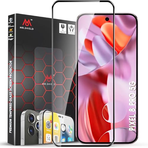 Image of Mr.Shield Top-Notch HD+ Tempered Glass Screen Protector Guard for Google Pixel 8 Pro, 9H Hardness, Military Grade Protection, Easy Installation kit