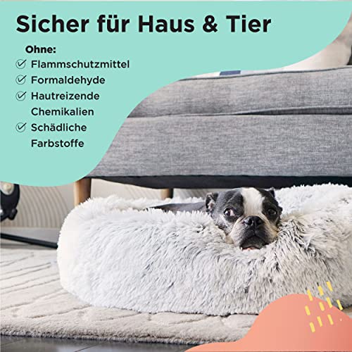 Best-Friends-by-Sheri-The-Original-Calming-Donut-Beruhigendes-Haustierbett-fur-Katzen-Hunde-maschinenwaschbar-Frostgrau-58-x-58-cm-S | Dealmeister.io Alt tag für bilder post titel