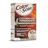 Les 3 Chênes Color & Soin 10N – Blond Platine – Coloration Permanente Cheveux Femme Sans Ammoniaque – Soin Naturel Brillance Durable – Couvre 100% Cheveux Blancs