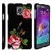 Note 4 Case, Slim Fit Snap On Cover with Unique, Customized Design for Samsung Galaxy Note 4 SM-G910 (AT&T, Sprint, T Mobile, US Cellular, Verizon) from MINITURTLE | Includes Clear Screen Protector and Stylus Pen - Affectionate Flowers