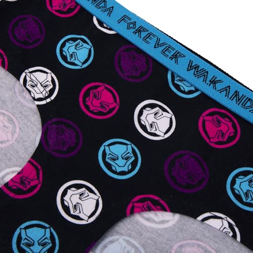 Handcraft Girls' Black Panther 4-Pack Panties Cotton/Spandex Blend Sizes 6,8,10 Wakanda Forever3