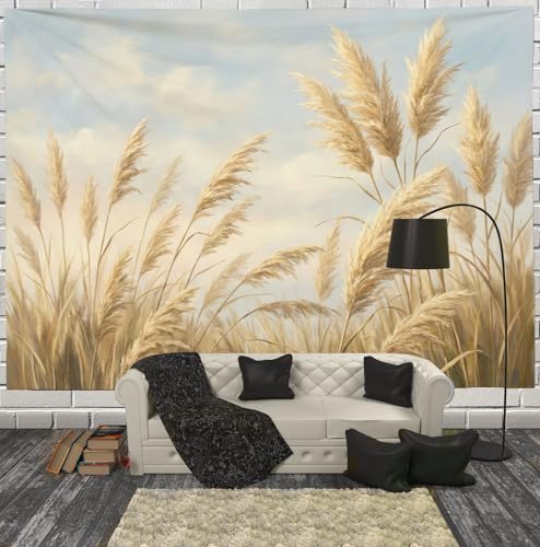 Tapiz de plantas retro JRISEMECY 230X150cm con estampado de paisaje realista de alta definición 4