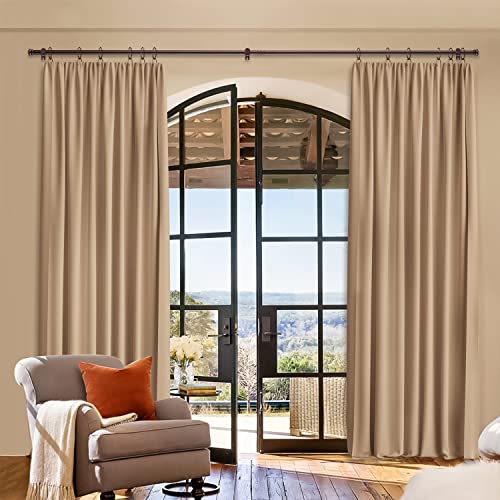 Standard Decorative Window Curtain Rods 30 to 45 Inch,5/8 Inch Diameter Small Curtain Rod Set, Heavy Duty Drapery Rods with Brackets