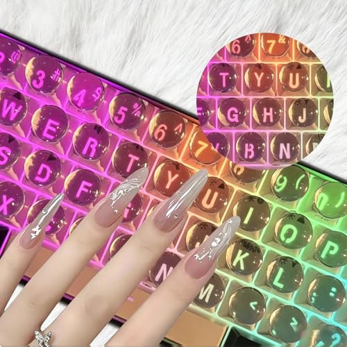 Keyboard Bubbles for Long Nails, 120pcs Raised Keyboard...