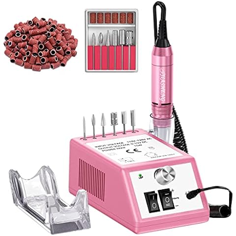 Jiasheng Electric Nail Drill, 30000rpm Professional Nail Drill Machine, Compact Electrical Nail File Kit for Acrylic Gel Nails Efile Drill for Manicure and Pedicure Salon Use Cover