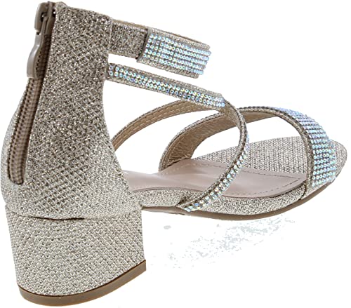 Image of Lucky Top Girls Dress Sandal Low Heel Ankle Strap