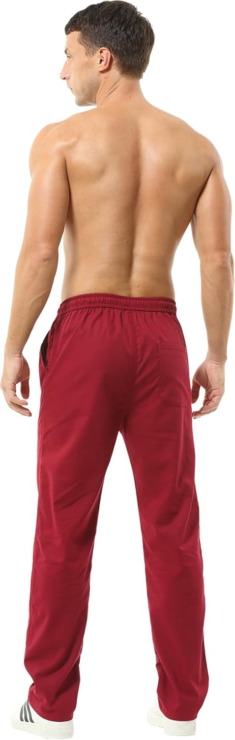 HOEREV Men Casual Strandhosen Leinen Hose - Image 5