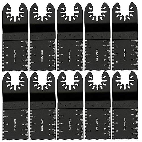 Oscillating Saw Blade Wood Cutting Kit Quick Release Multitool for Craftsman Bosch Dremel FEIN Ridgid TCH Makita Milwaukee (10Pcs)