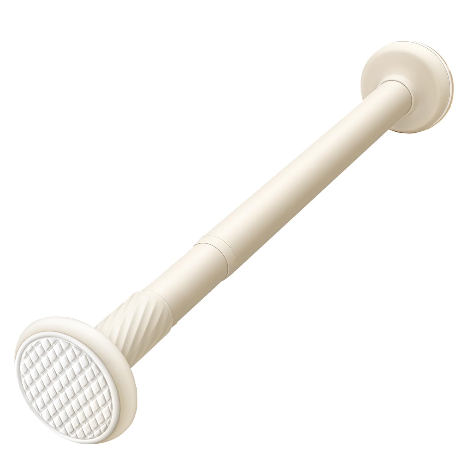 Shower Curtain Rod 28-192 inch Adjustable Tension Curtain Rod No Drilling Telescoping Rod, Diameter 1inch, for Bathroom Windows Closet Rods, No Rust(Cream,370-440cm(146-173in))