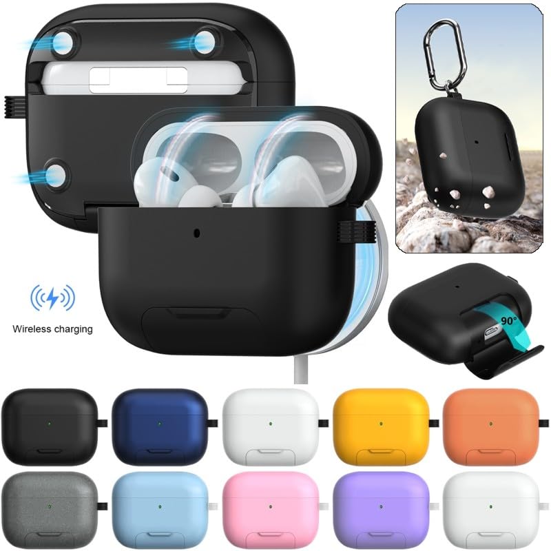 Coque AirPods Pro 1 rigide blanche corrige le boîtier glissant et instable avec son pied - 2