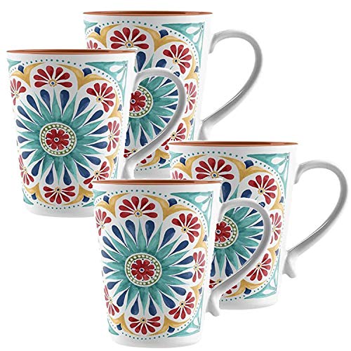 Auntie Morags Purely Home Rio Medallion Melamine/Plastic Outdoor/Camping/BBQ Mugs (Rio Medallion 4)