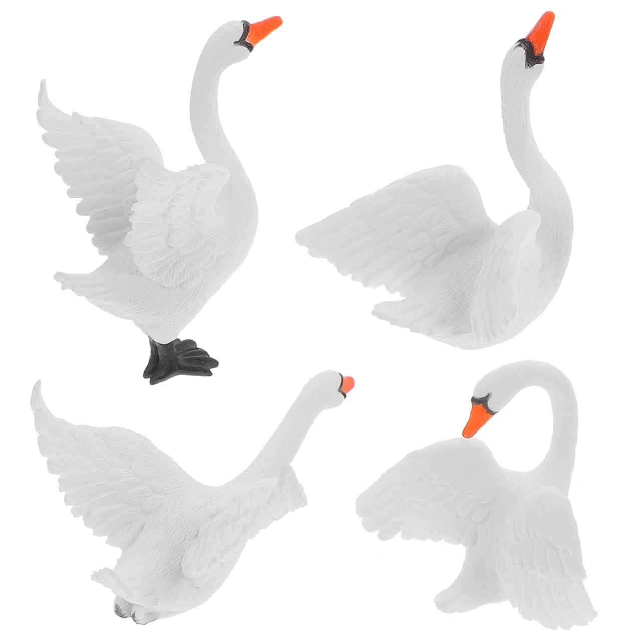 Figurines cygne miniature légères et délicates statues