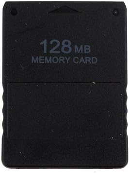 PS2 Memory Card 128 MB Black Portable for PlayStation 2 & 2 Slim