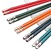 LEZED Baguette en Alliage Chinoise Baguettes Sushi Réutilisables Japonais Passent au Lave-Vaisselle, avec Motif Antidérapant pour Maison Hôtel Restaurant Cadeaux 5 Paires 24,3 cm