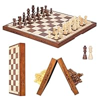 Syrace Wooden Wood Chess Set Chess Board