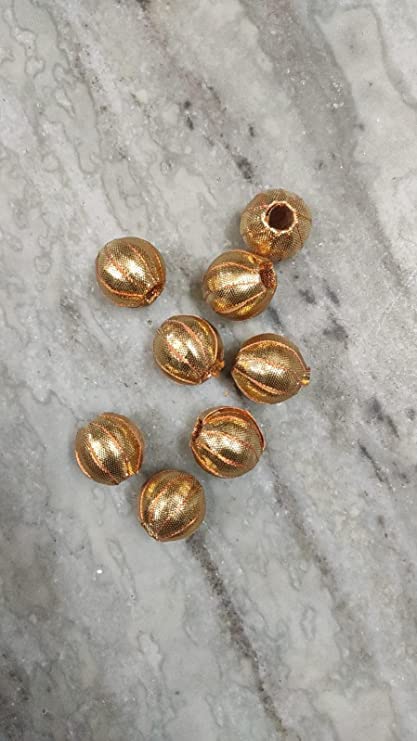 Nutts Art & Craft Handmade Golden Gota Ball Items (Pack of 50)