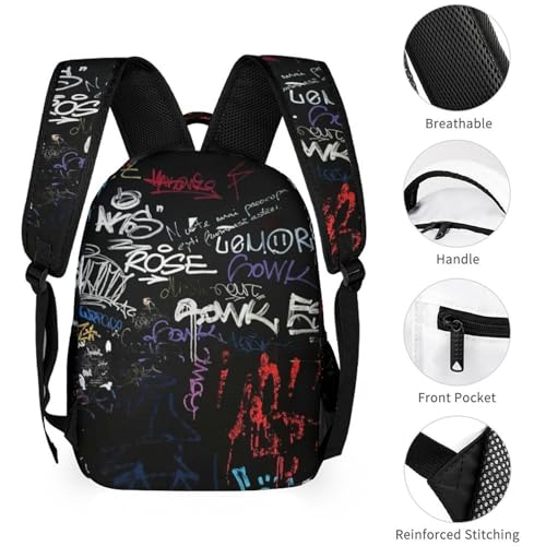 Cool Graffiti School Backpack For Kids Boys Girls Children Travel Bag Students Teens Bookbag Hip Hop Backpack Laptop Backpack-C34
