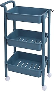 Support de Rangement pour Chariot Chariots de Rangement pour Cuisine Organisateurs de Garde-Manger et Rangement Rayonnage Mobile avec Roues coulissantes Slim pour Le Rangement de la Salle de Bain de