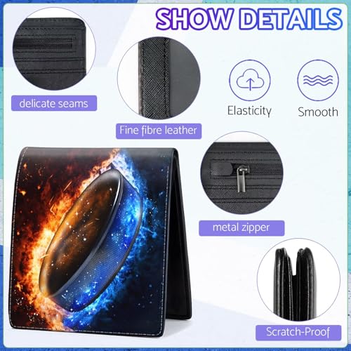 Image of Boys Wallet for Kids, Cool Kids Wallet for Boys Ages 8-10 9-12 11-15, Funny Ice Hockey Leather Bifold Rfid Blocking, Coin Pocket Id Window for Teen Men Youth Guys Birthday Christmas Gifts