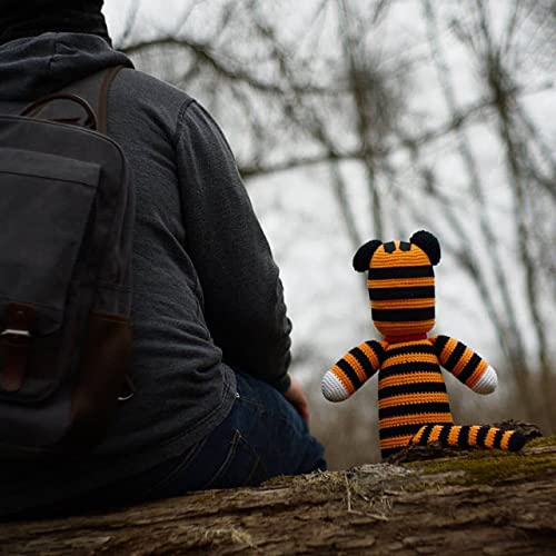 Miniatura 9 de Handmade Hobshie plushHobs 20'' Crocheted by yarn Hobb Tiger Plushie Tiger