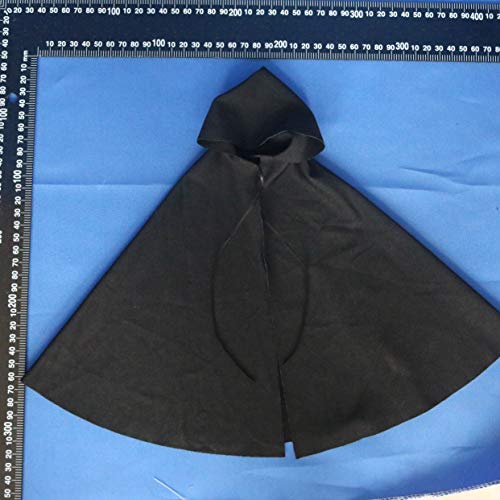 Ssbeauty M 1:6 Scale Medival Knights Soldier Cloak Gown Hooded Cape For 12" Phicen Tbleague Female Male Body Action Figure Clothes(Black, 1/6) #TOP1