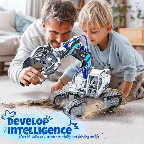 Image of Hydraulic Grab STEM Building Toy, 130 Pcs Engineering Kit for Kids 8+
