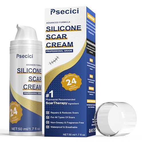 Psecici Scar Cream,Advanced Scar Gel,Silicone Scar Gel,Scar Removal Cream For Surgical...