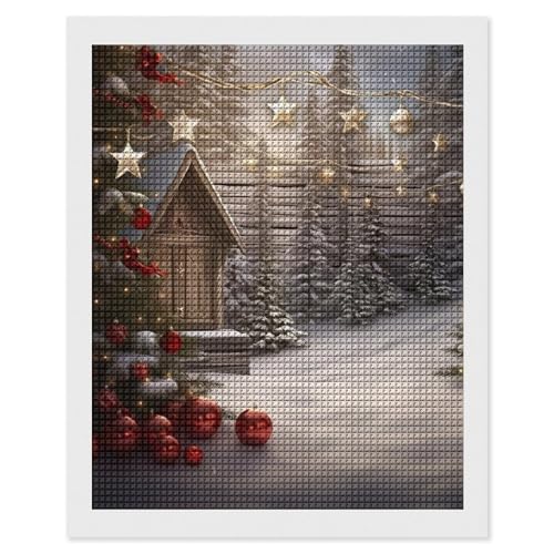 Kit peinture diamant en bois de Noël FodPand 5D pour adultes décos