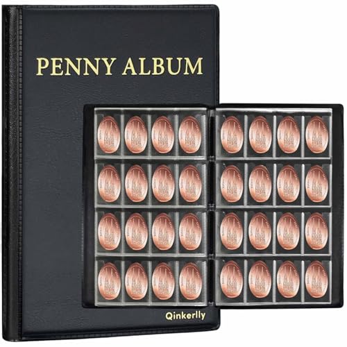 Pressed Penny Album Book Holds 192 Coins Suitable for Travel and Home