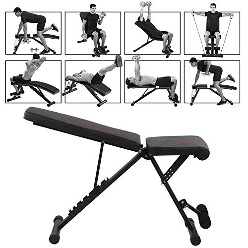 AYNEFY Adjustable Benches, Foldable Bench Multi‑Functional Utility Weight Bench, Utility Weight Bench for Full Body Workout
