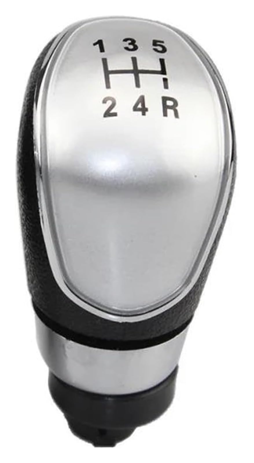 Utongmu Silver Manual Gear Shift Knob For Fiesta Mk7 For Focus Mk2 Fl 5 6 Speed Manual Transmission Lever Car Gear Shift Knob Handball(,5 Speed)