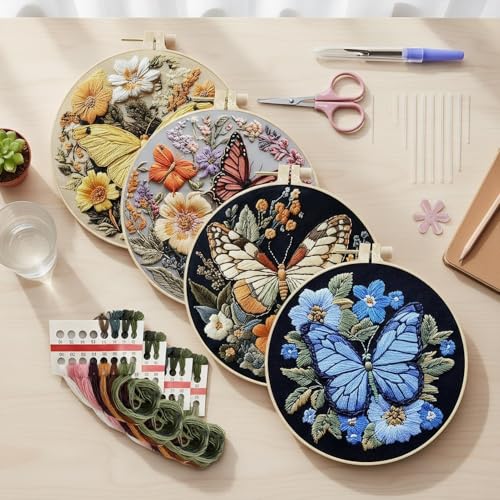 Point d'aiguille Lépidoptères kit artisanale pour offrir un projet