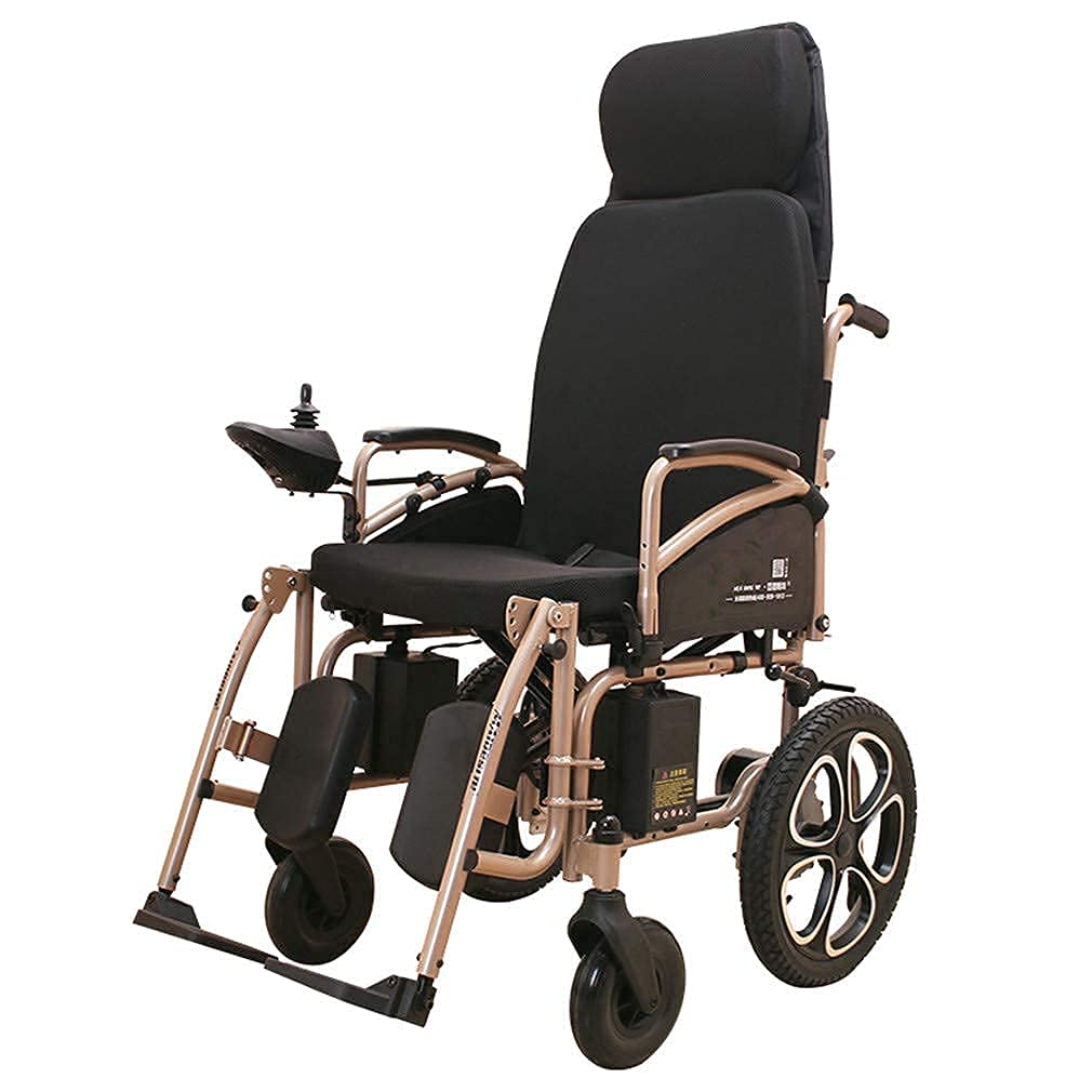 Foldable Electric Wheelchair Lightweight Portable Electromagnetic Brake System Double Motor Li-Ion Battery Smart Joystic