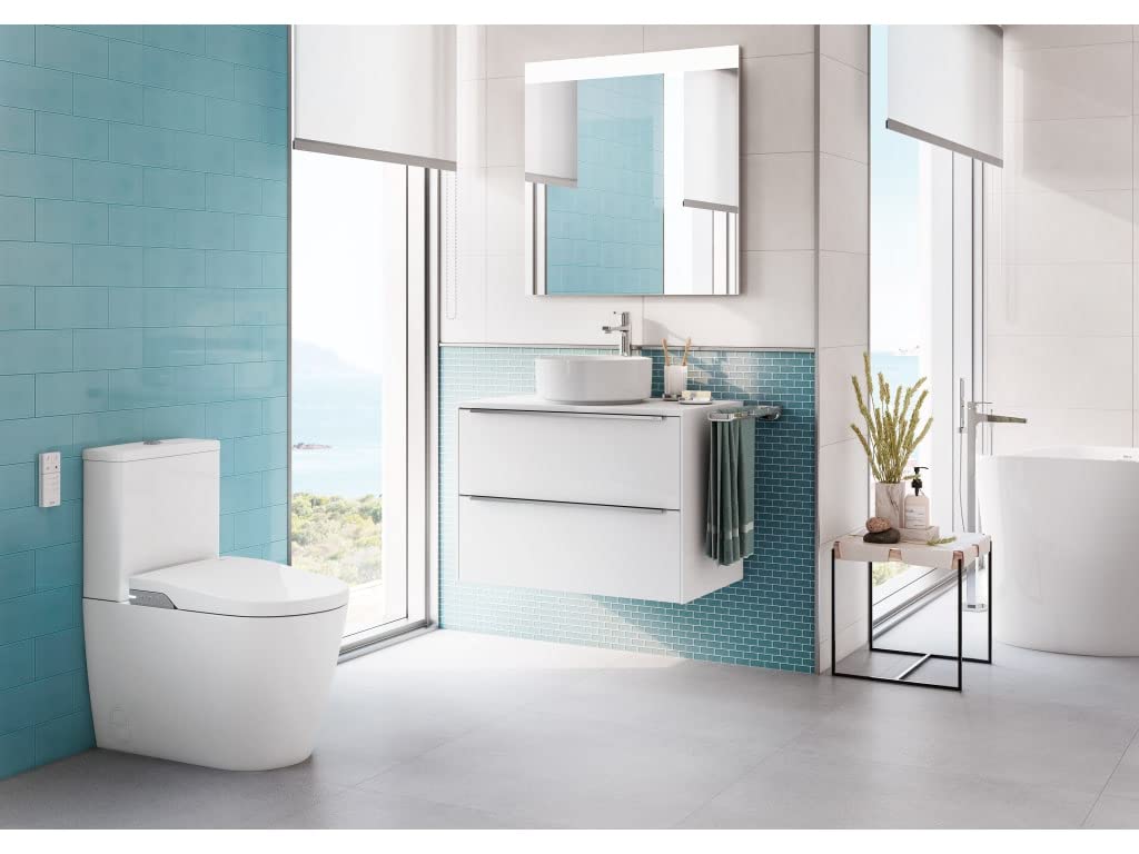 Roca,INSPIRA,In-Wash® - Smart toilet adosado a pared Rimless con salida dual. Incluye cisterna, tapa y asiento. Necesita toma de red.,Blanco,390mm x 680mm x 790mm,A80306L001
