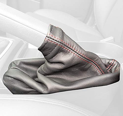 RedlineGoods ebrake Boot Compatible with Subaru WRX/STI 2015-21. Tailor Made - not Universal. Genuine top-Grade Italian Black Leather with Black Thread