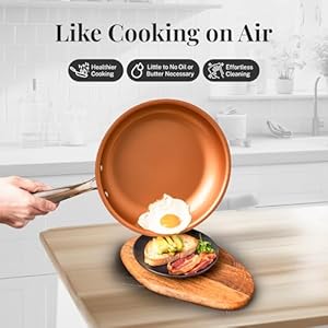 Gotham Steel 12 Pc Ceramic Pots and Pans Set Non Stick, Kitchen Cookware Sets, Pot and Pan Set, Ceramic Cookware Set, Non Toxic Cookware Set, Non Stick Pots and Pan Set, Oven Dishwasher Safe - Copper Gotham Steel 12 Pc Ceramic Pots and Pans Set Non Stick Kitchen Cookware Sets Pot and Pan Set Ceramic Cookware Set Non Toxic Cookware Set Non Stick Pots and Pan Set Oven Dishwasher Safe Copper