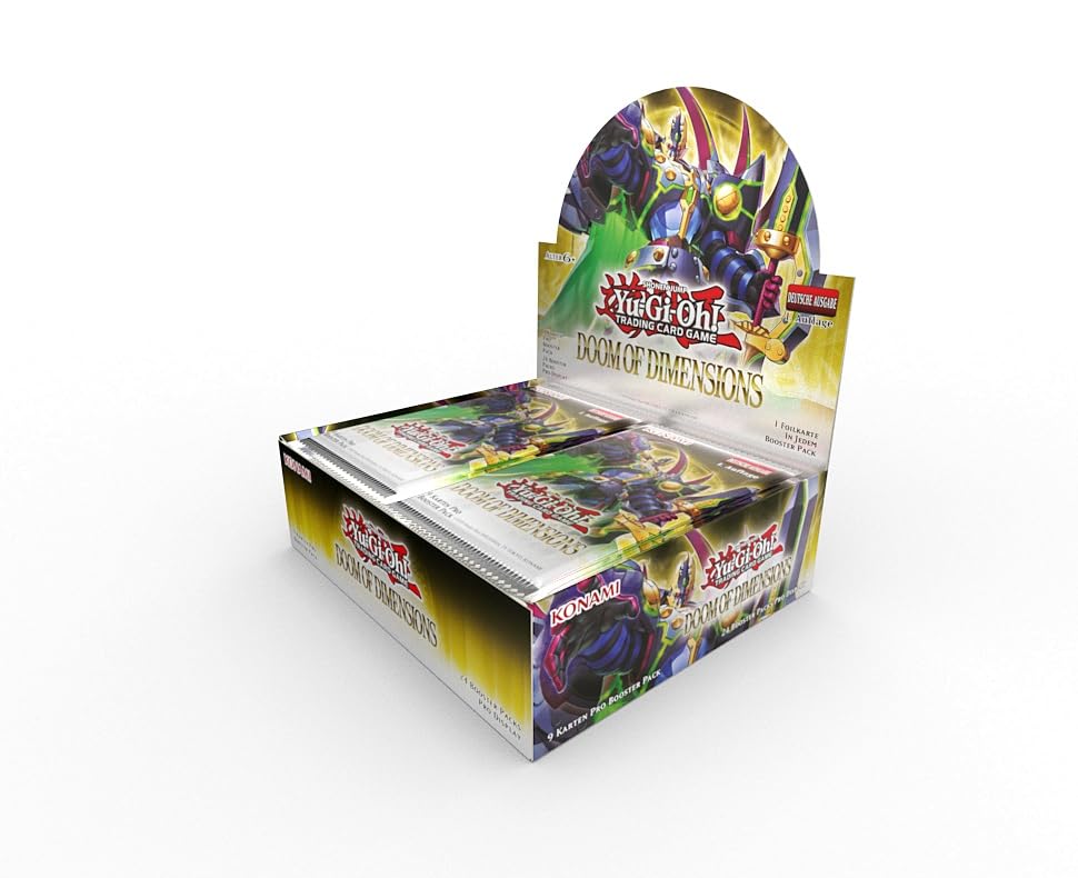 Yu-Gi-Oh Trading Card Game Doom of Dimensions Display - 1st Edition - German Edition, 12 cm x 14.2 cm x 0.1 cm
