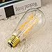 Leools Filament LED Edison Bulb 15W Dimmable 2700K Warm White 1300LM, 120W Incandescent Equivalent E26 Base, ST64 Vintage LED Filament Bulbs, 360 Degrees Beam Angle, Pack of 2